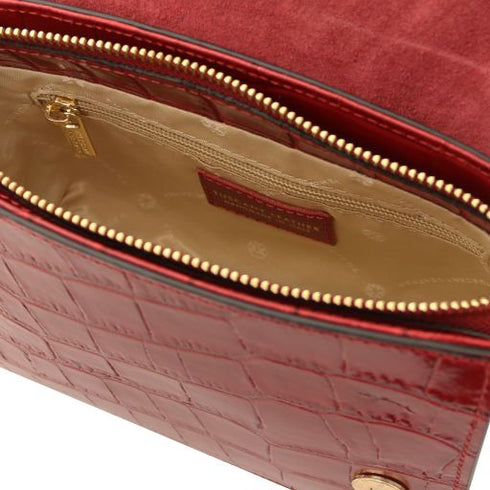 Croque - Croc print leather handbag